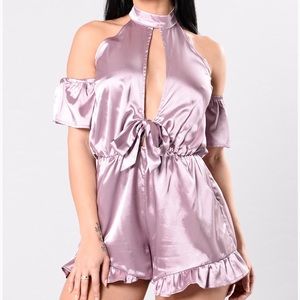 Satin Mauve Romper